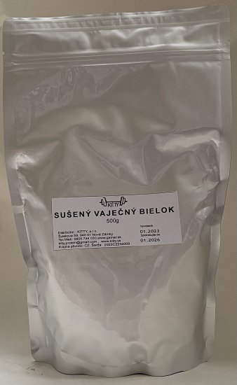 KITTY SUŠENÝ VAJEČNÝ BIELOK - 500 g. - Kliknutím na obrázok zatvorte -